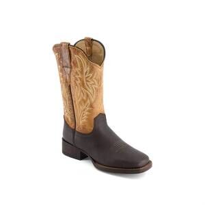 NEW FORASTERO women's real leather square toe cowgirl boots in brown